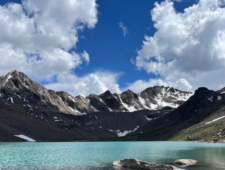 One of the lakes in the At-Djailoo Gorge, a tributary of the Jeti Oguz River south of Lake Issyk Kul