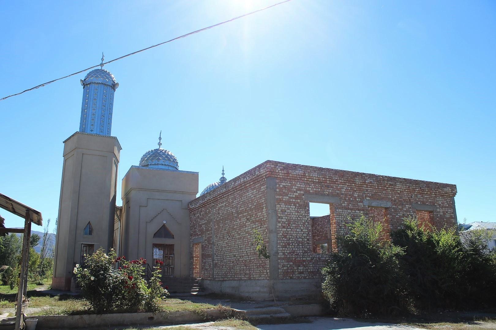 Central mosque of Kyzyl Suu village (Jeti Oguz district region, Issyk Kul, Kyrgyzstan)