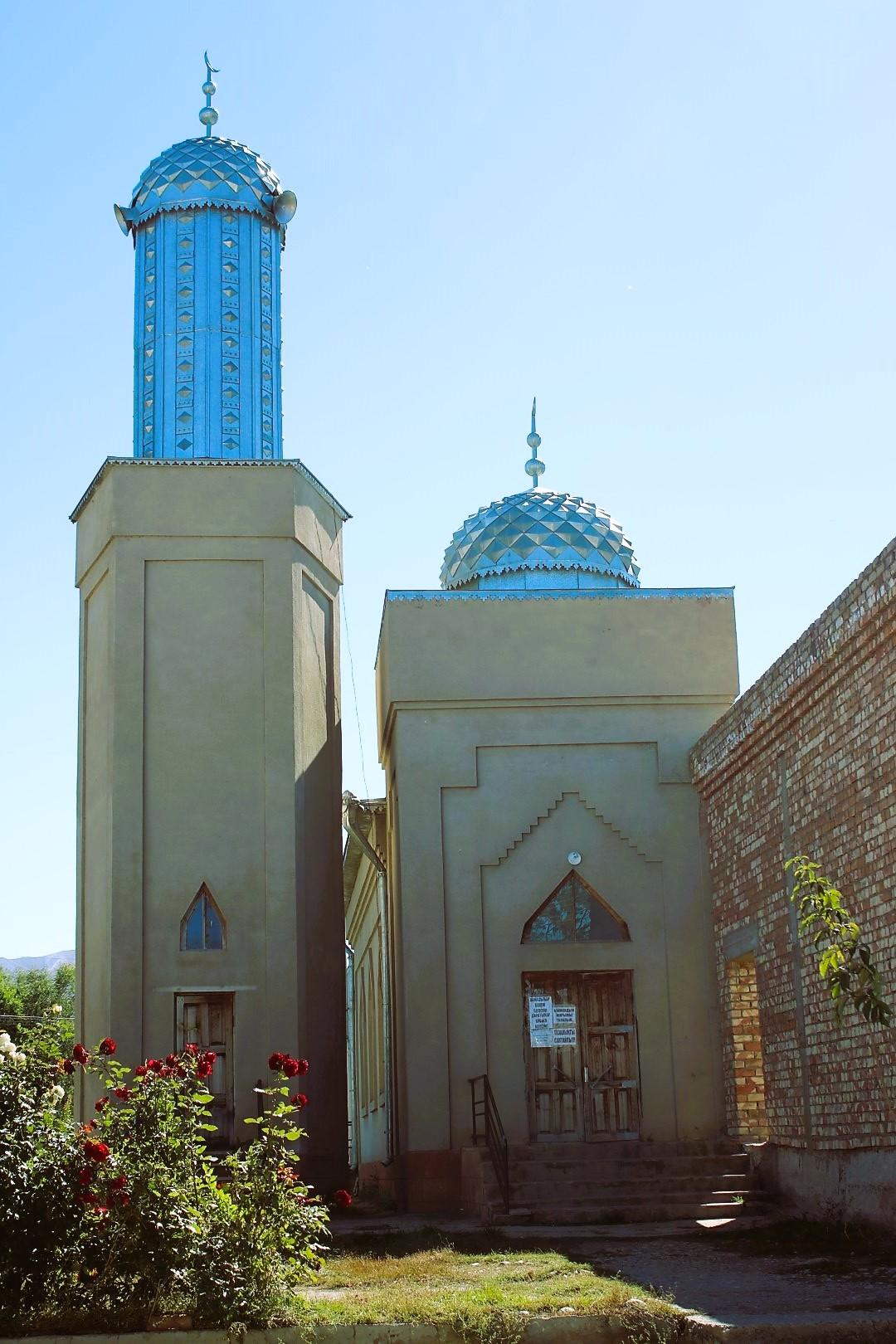 Central mosque of Kyzyl Suu village (Jeti Oguz district region, Issyk Kul, Kyrgyzstan)