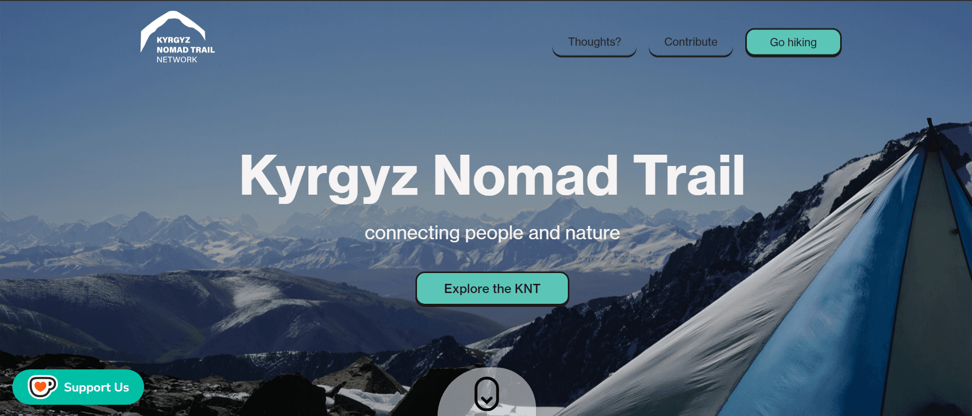 View of the website of the Kyrgyz Nomad Trail