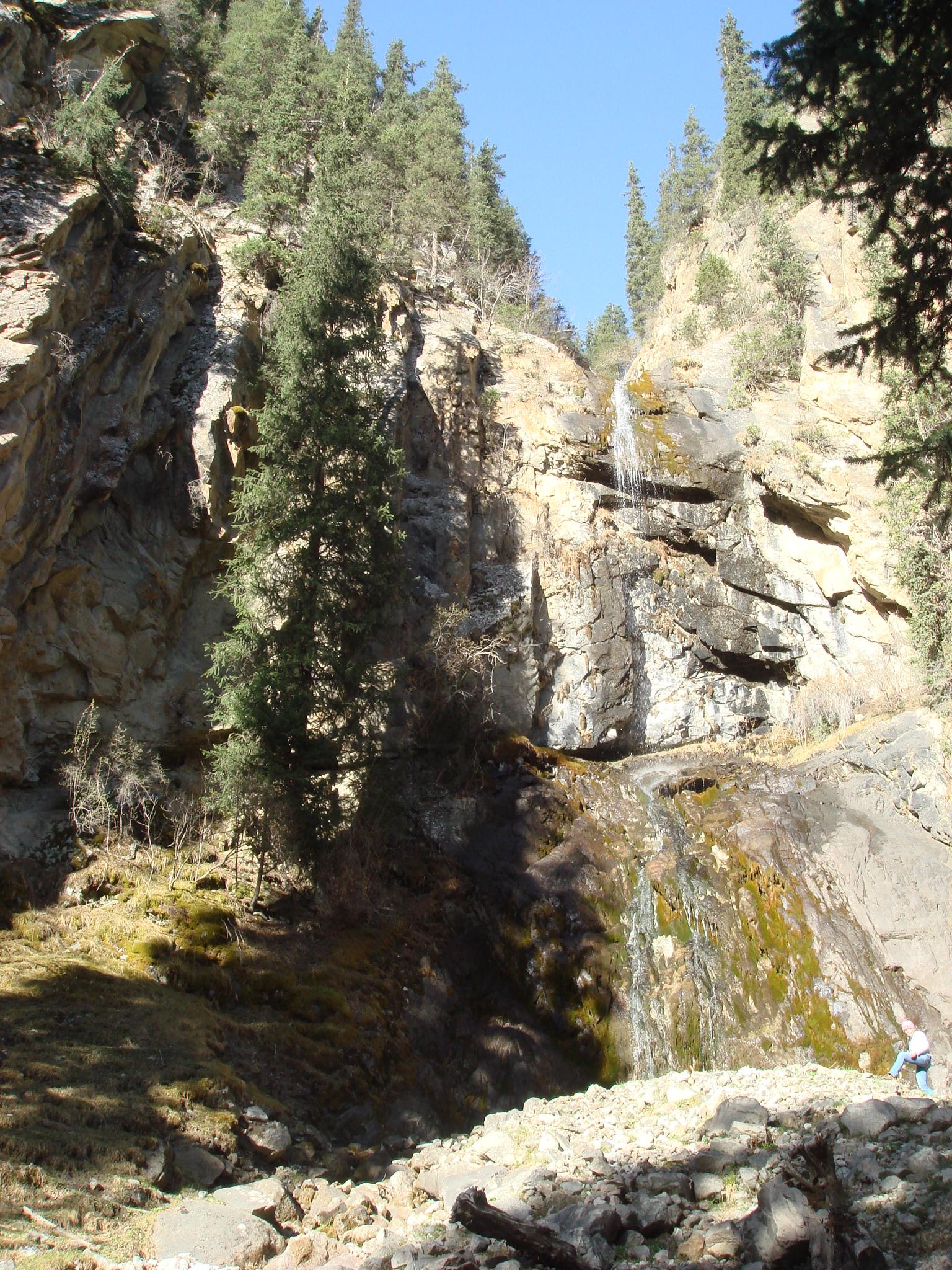 Barskoon waterfall in summer